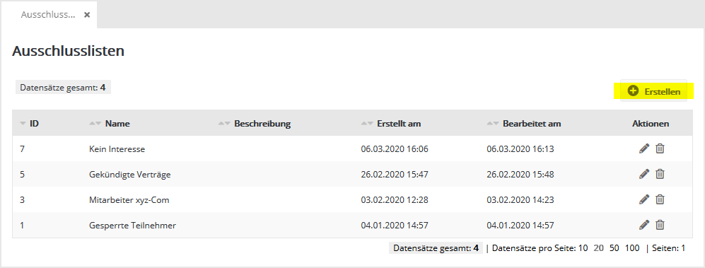 Abonnentenlisten in CyMail
